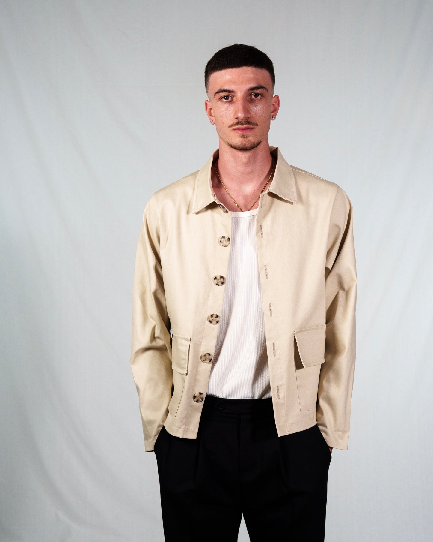 GIACCA CROP BEIGE