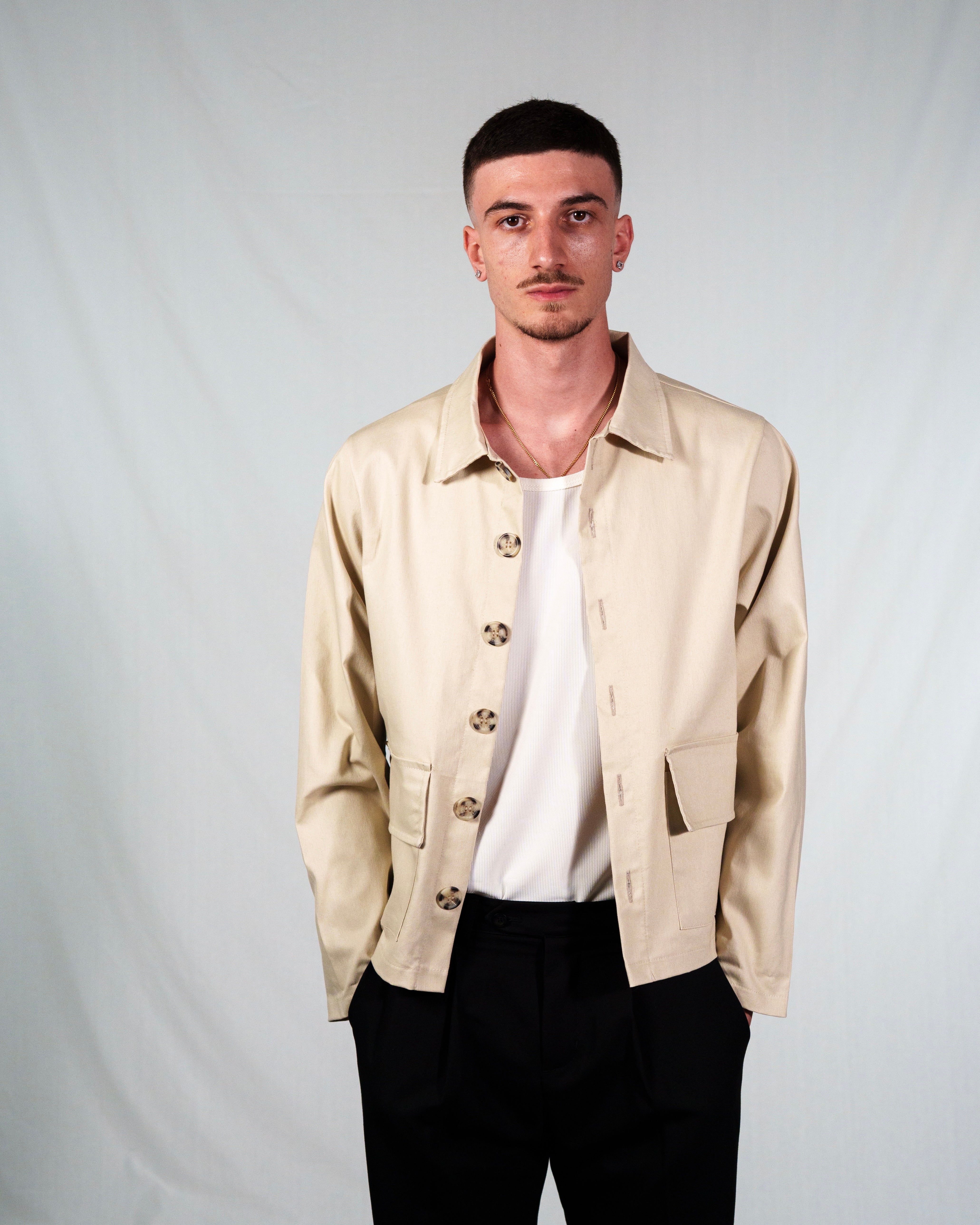 GIACCA CROP BEIGE