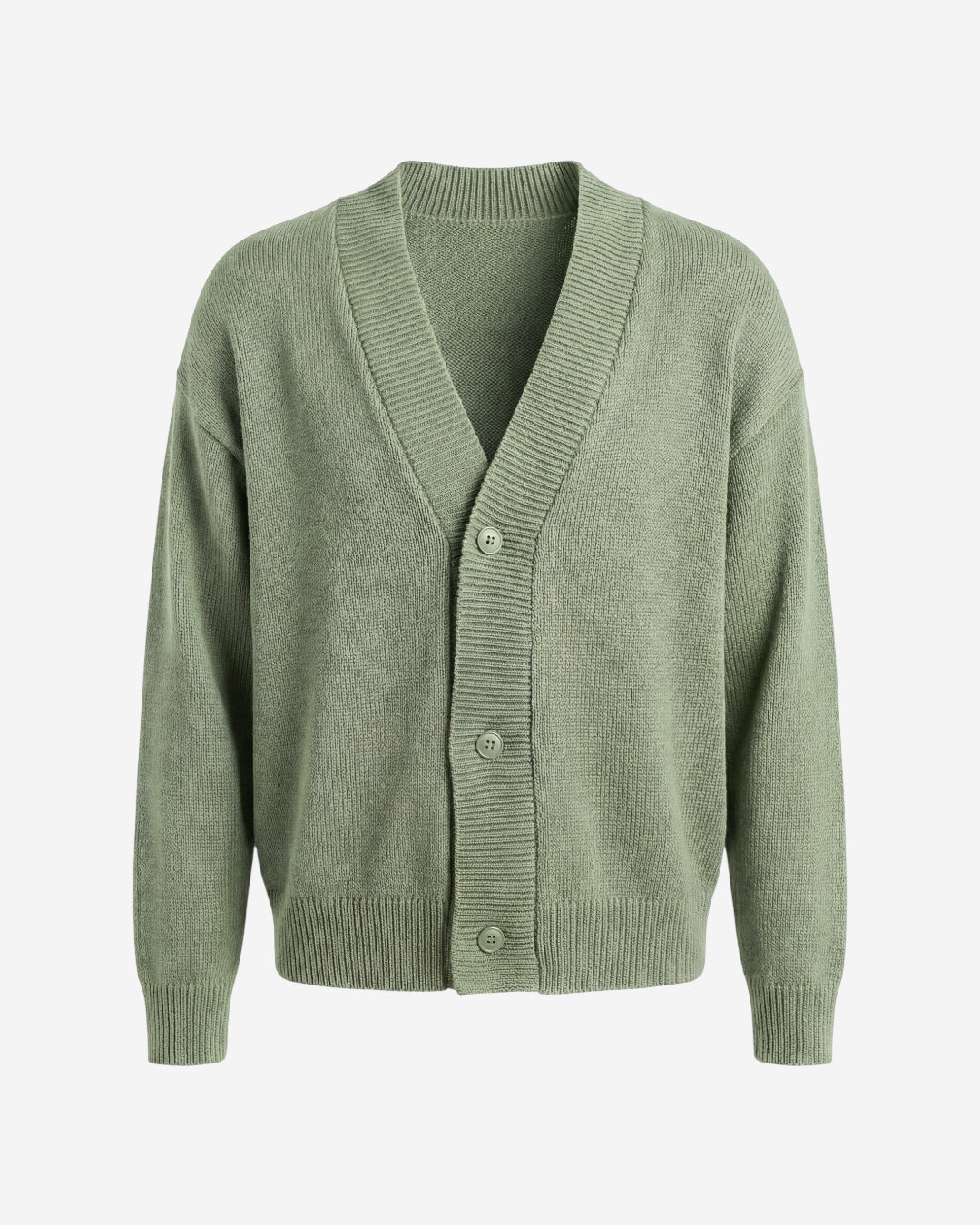 CARDIGAN ESSENTIAL FIT - VERDE SALVIA