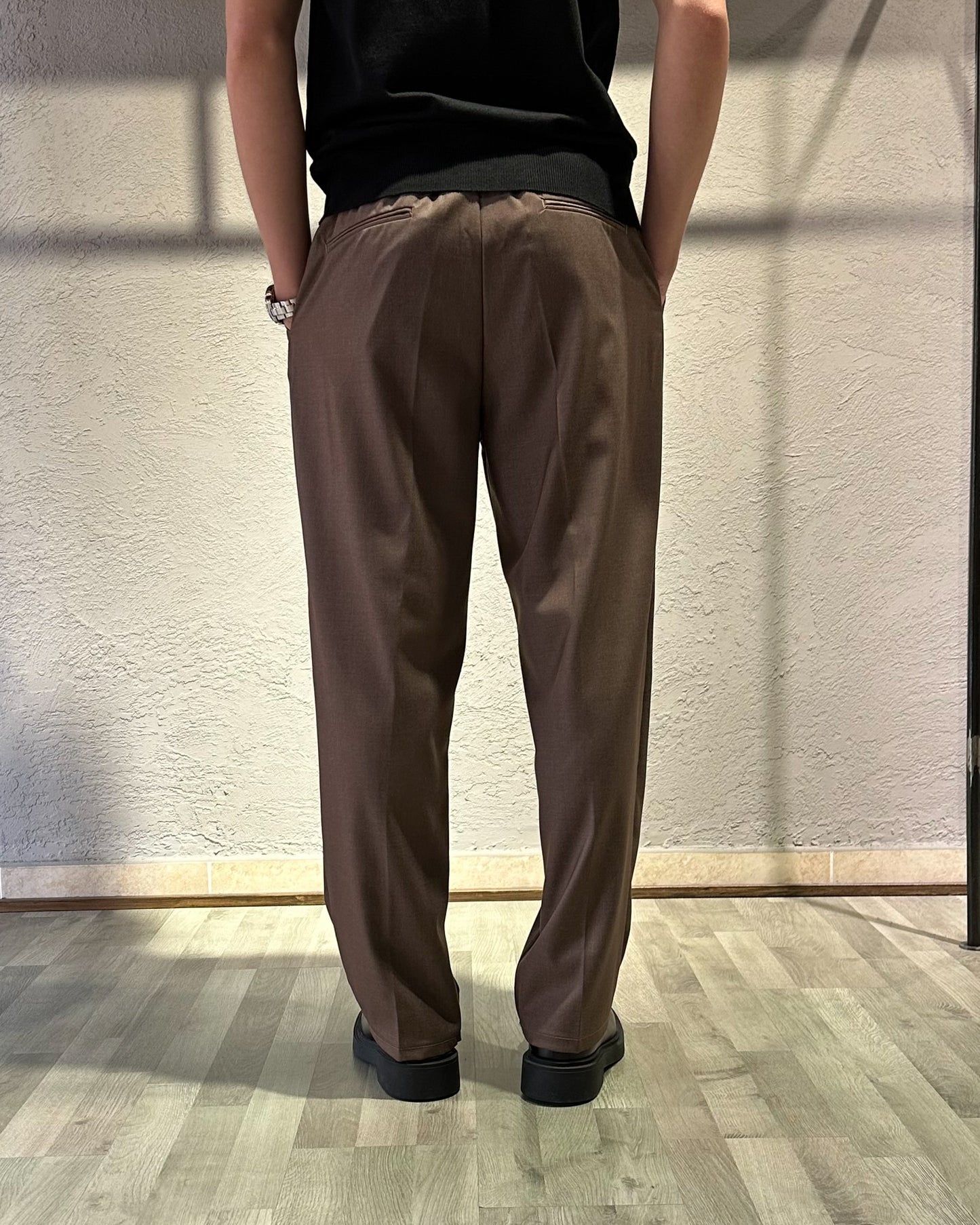 PANT AMPIO MARRONE