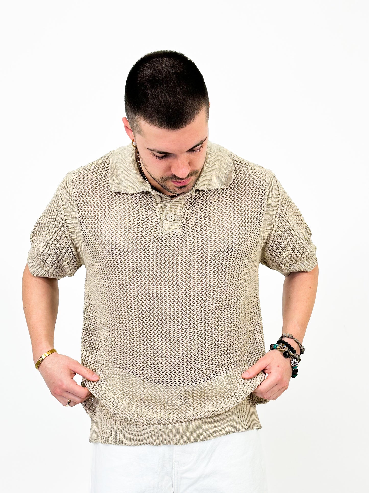 POLO MAGLIA TRAFORATA