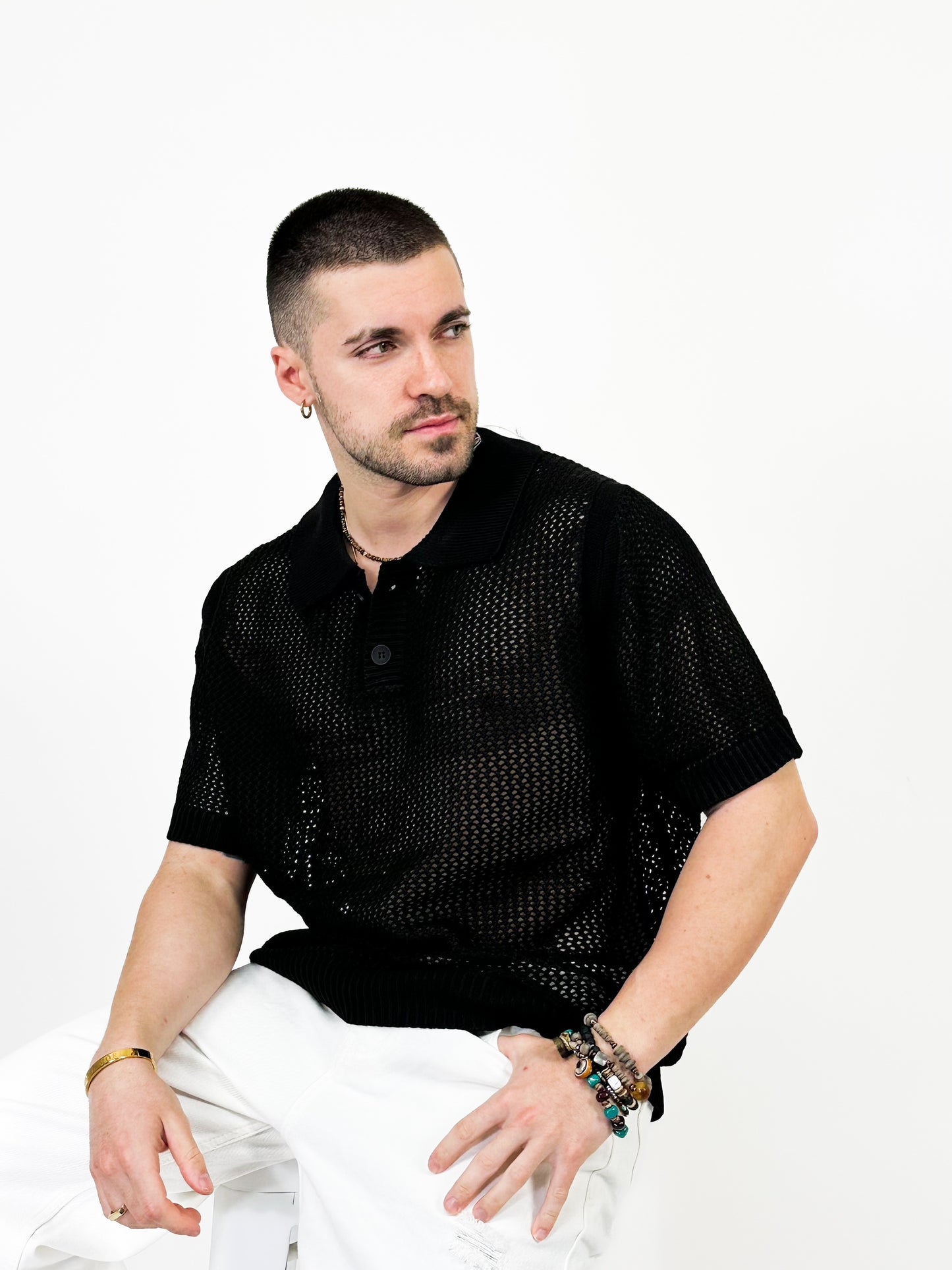 POLO MAGLIA TRAFORATA
