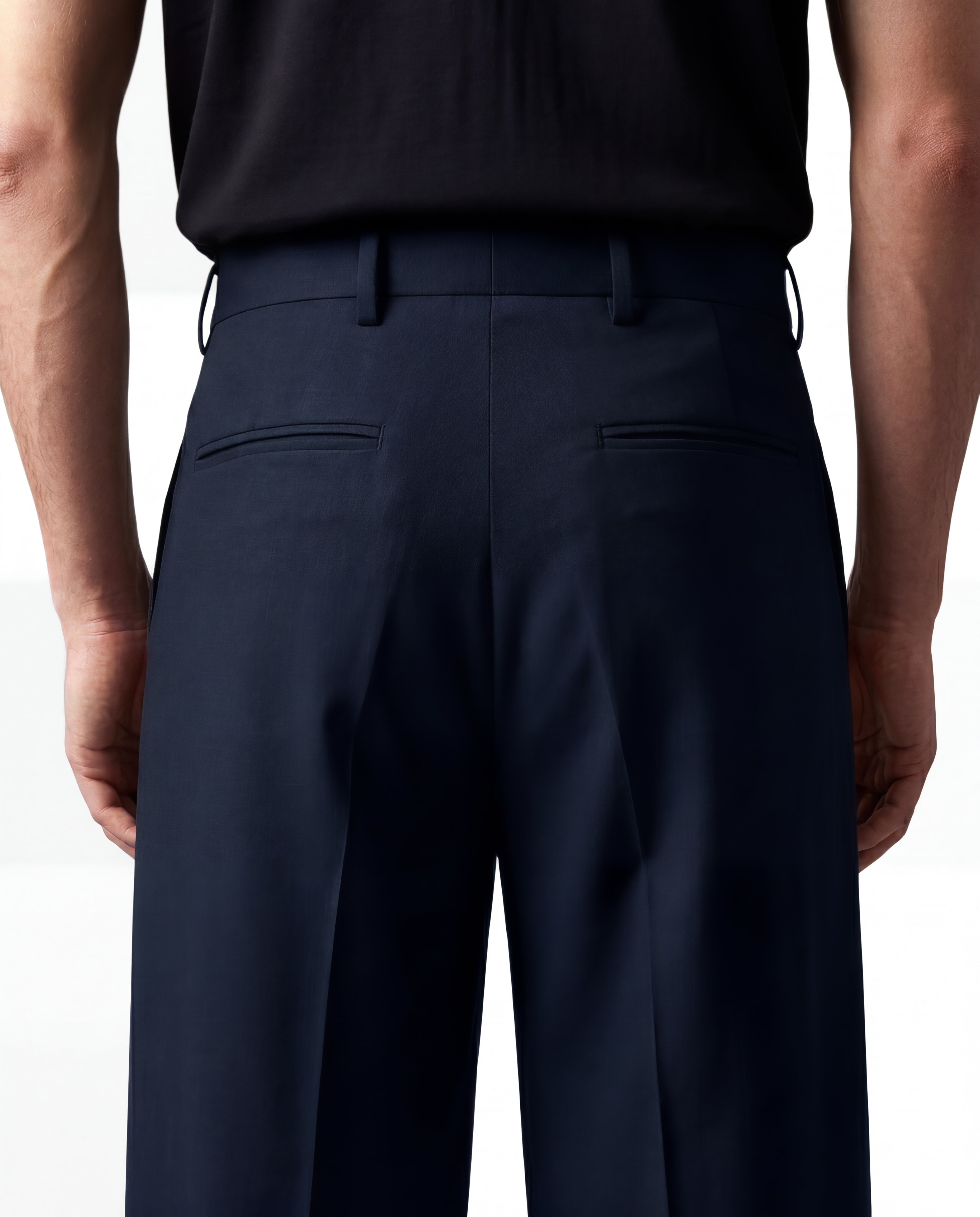 PANTALONE WIDE PENCE - BLU NAVY