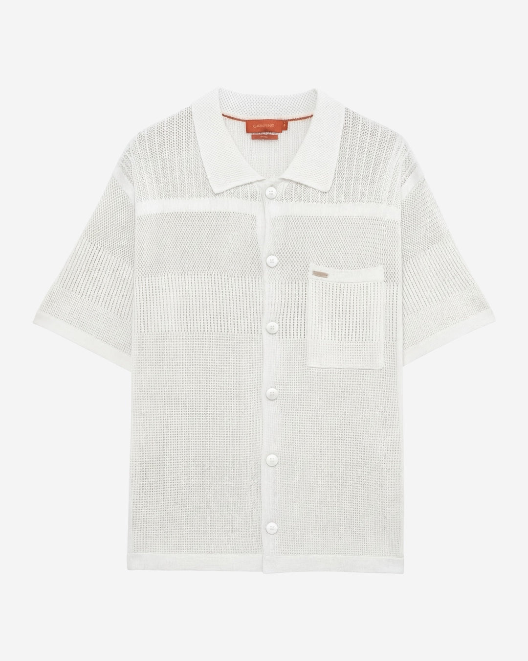 CAMICIA IN MAGLIA TRAFORATA - BIANCA