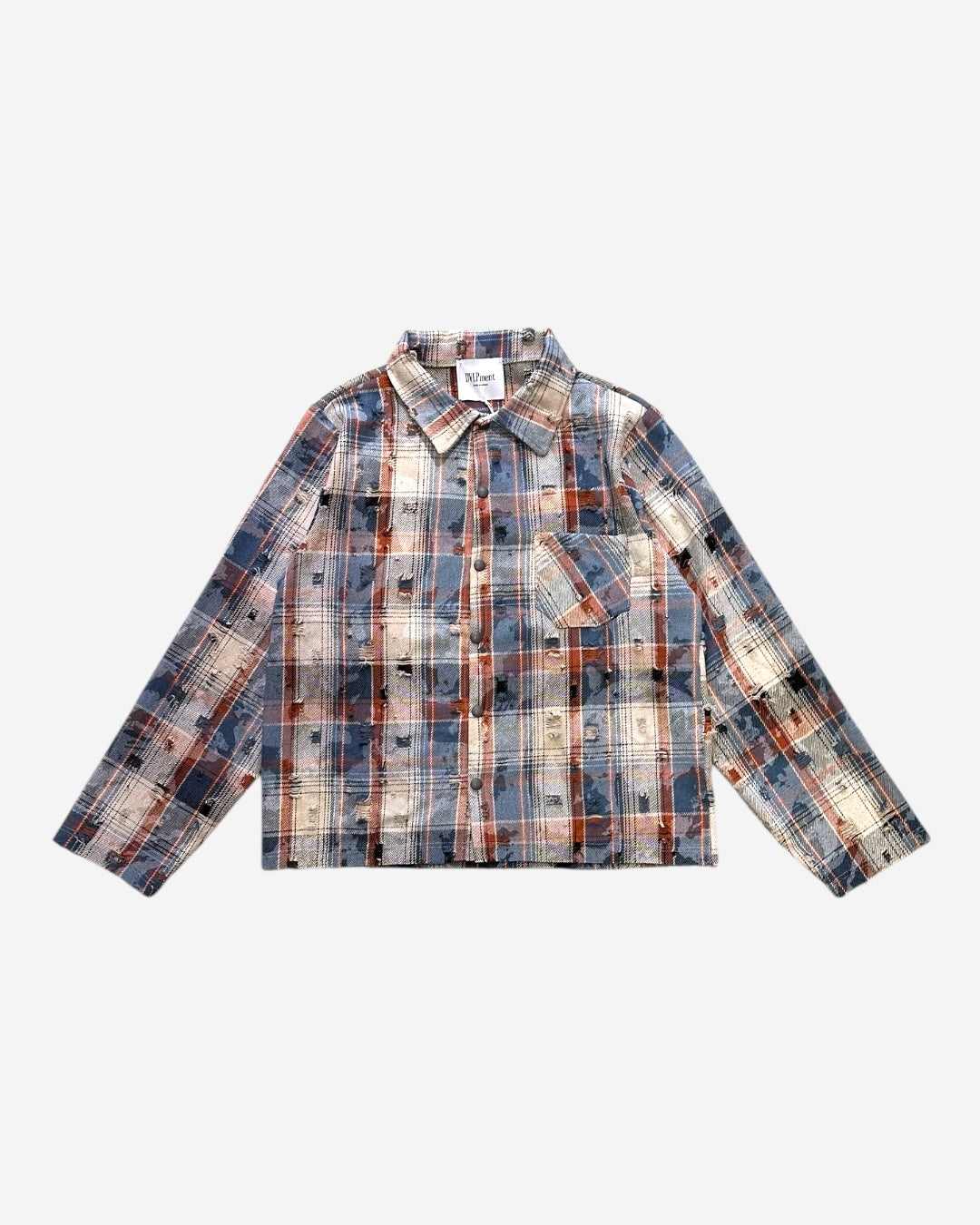 CAMICIA OVER A QUADRI BLU