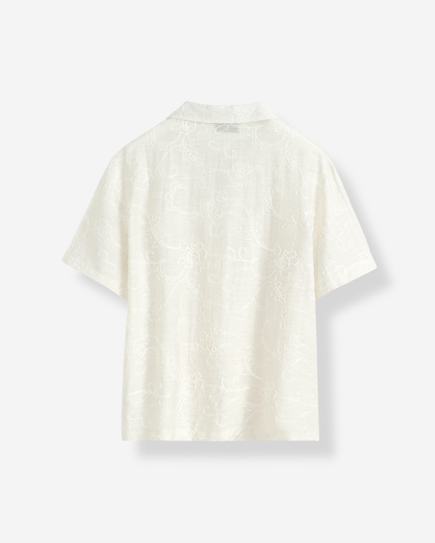 CAMICIA RICAMATA MISTO COTONE LINO