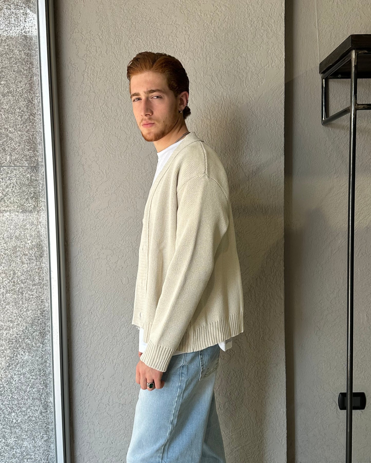 CARDIGAN CROP FIT - BEIGE CHIARO