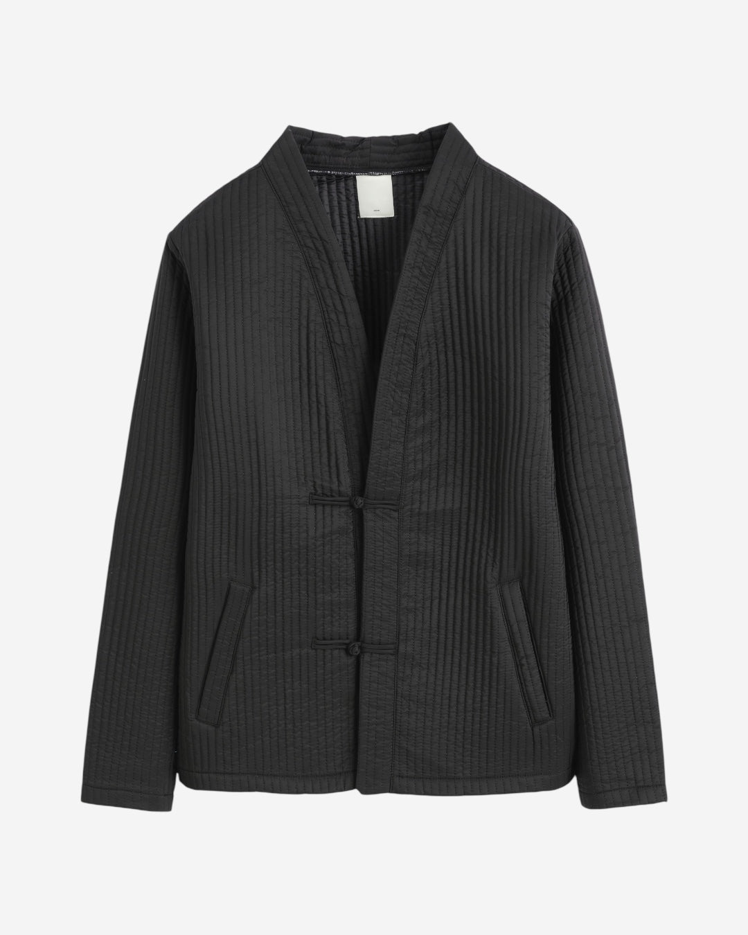 GIACCA KIMONO NERA MINIMAL