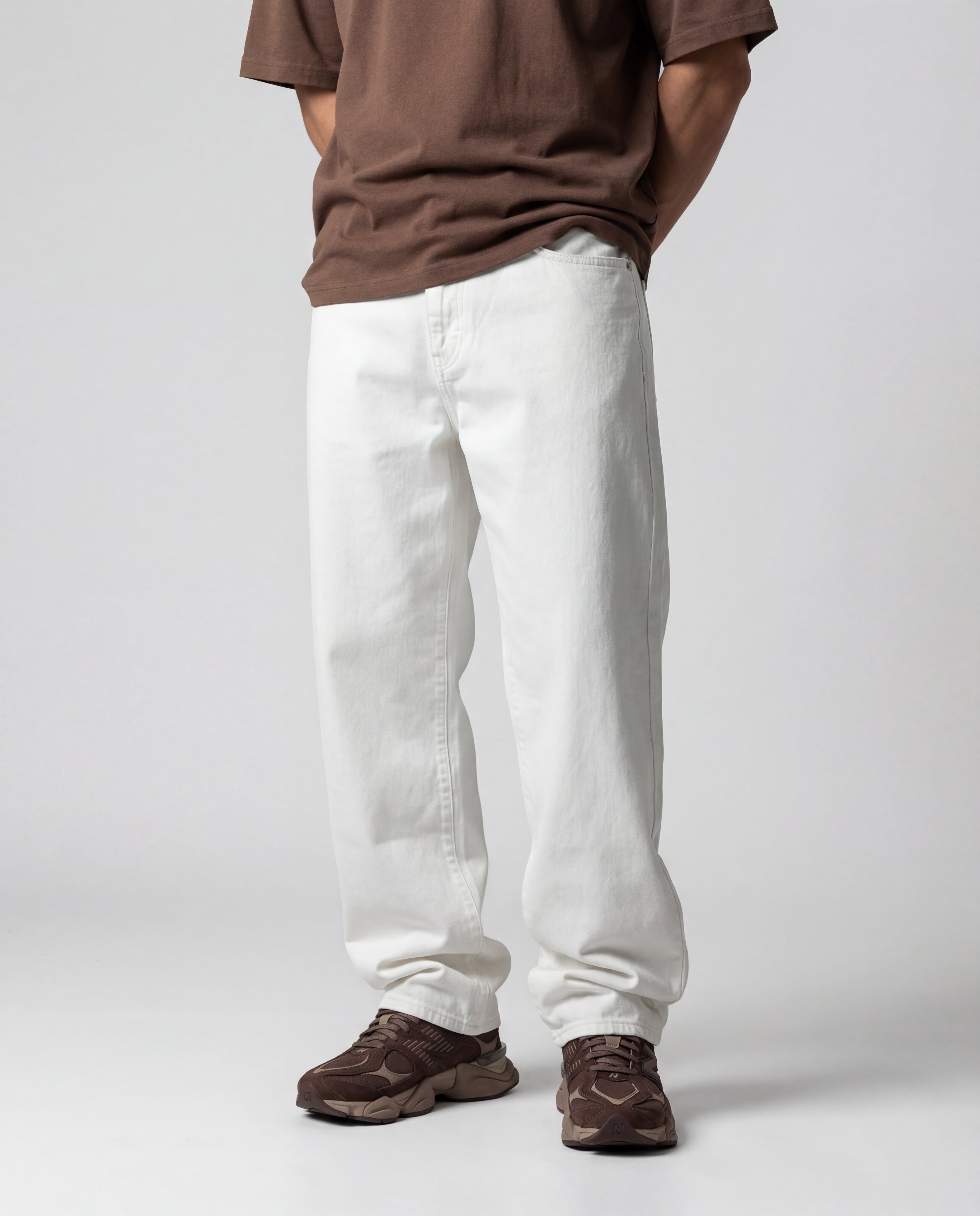 JEANS WIDE FIT - BIANCO