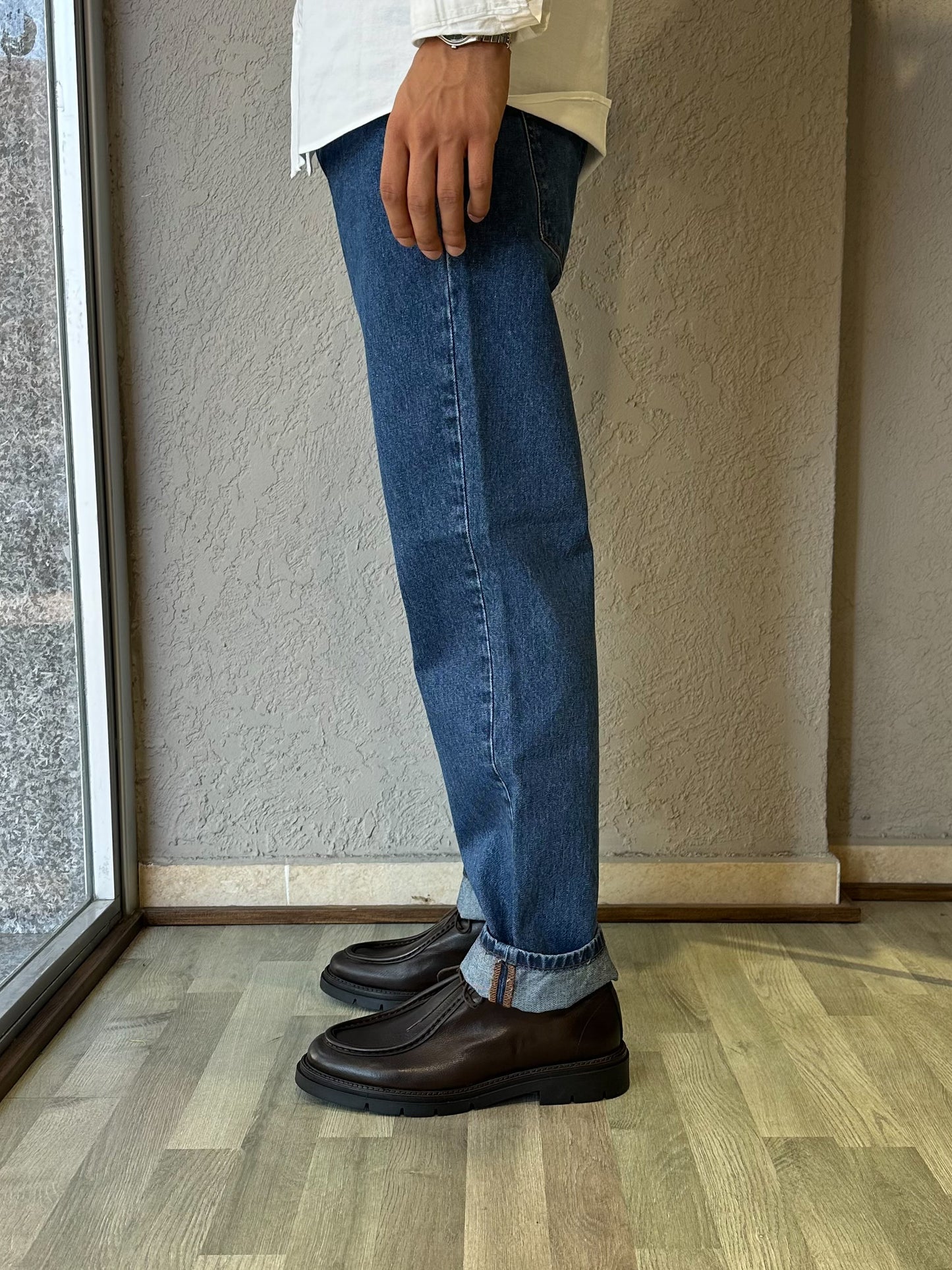 JEANS REGULAR FIT IN DENIM BLUE