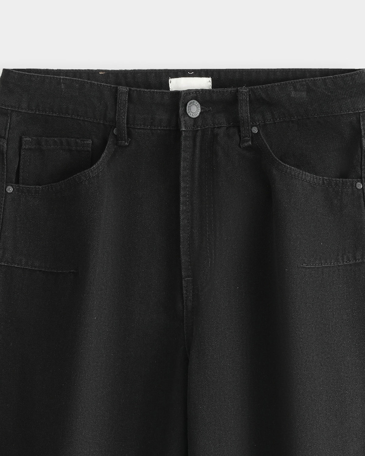 Jeans balloon nero - dettaglio vita