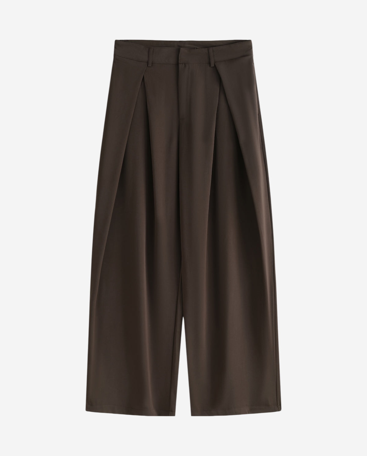 Pantalone wide leg marrone vista frontale