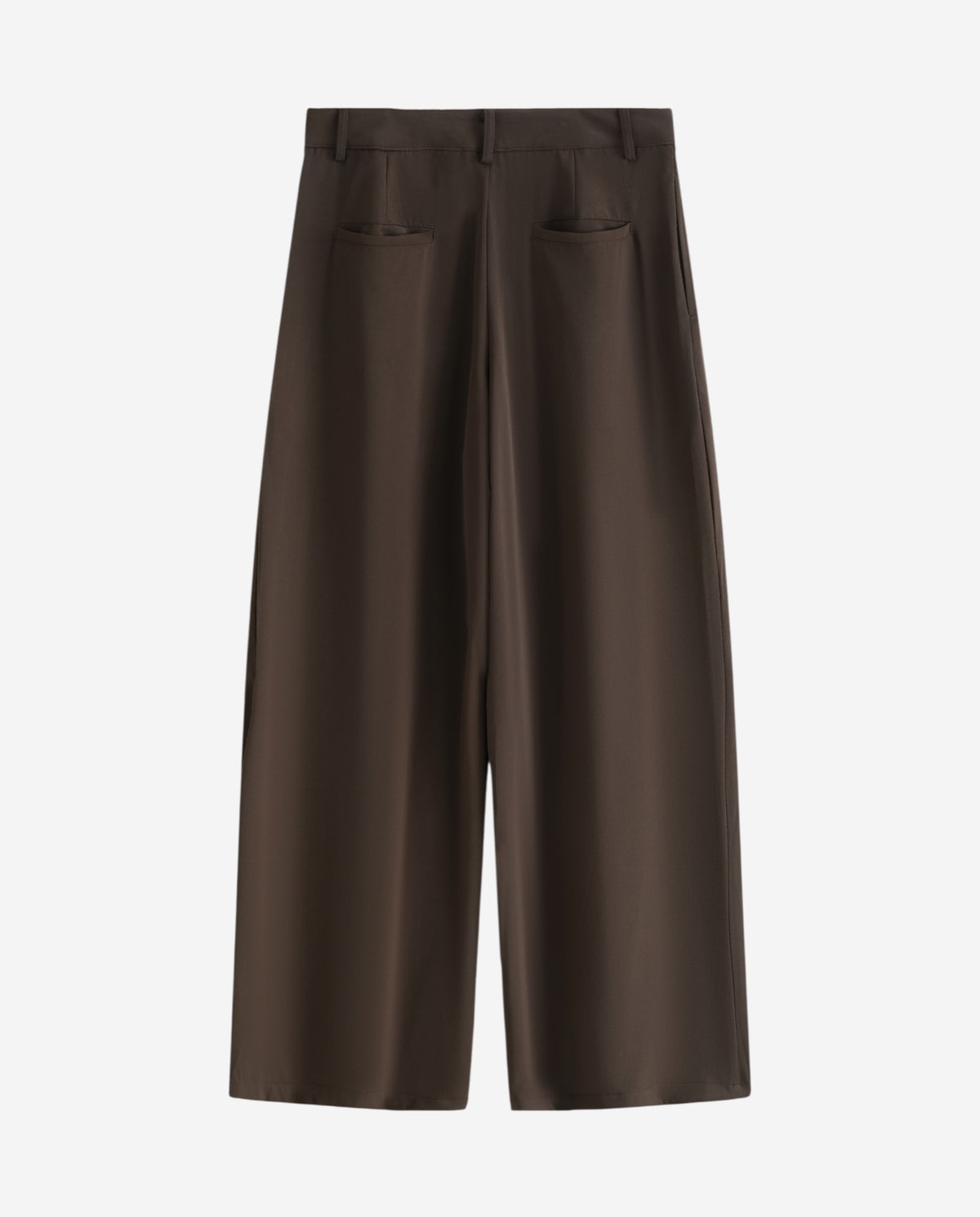 Pantalone wide leg marrone vista posteriore