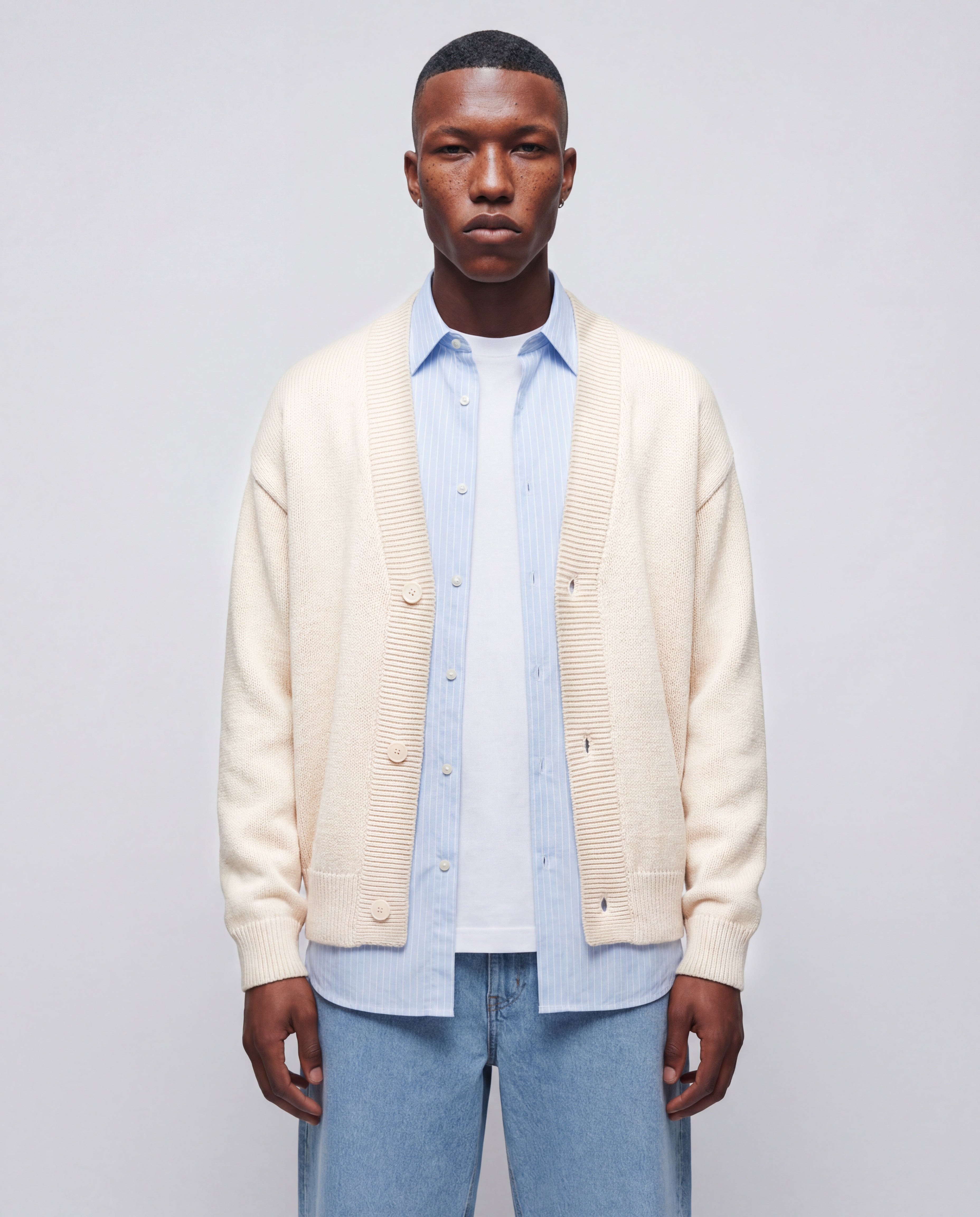 CARDIGAN ESSENTIAL FIT - PANNA