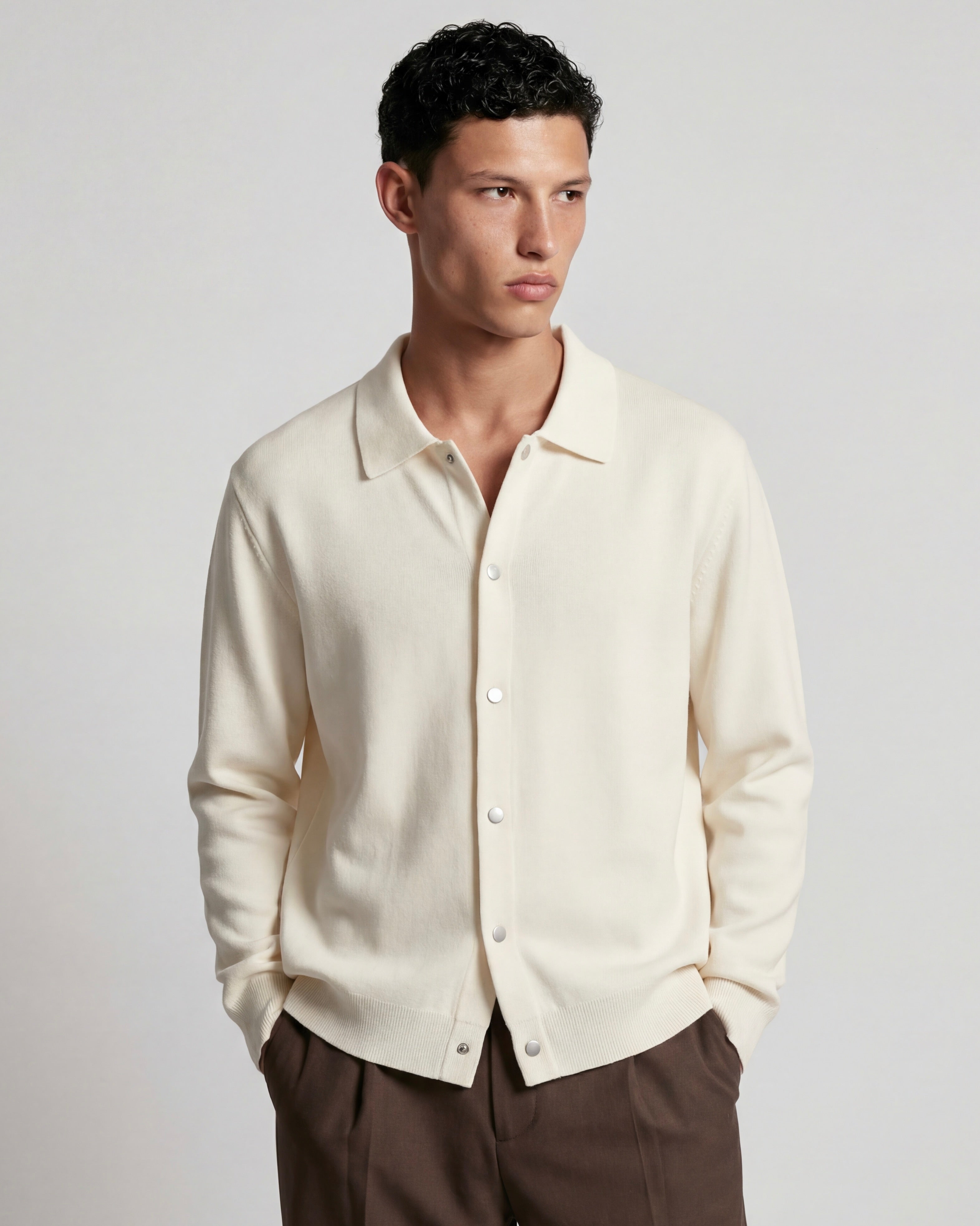 CARDIGAN STRUTTURATO - BIANCO LATTE