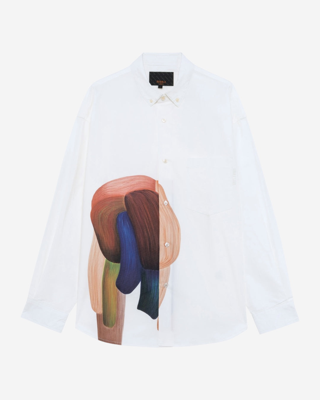 CAMICIA OVERSIZE CON STAMPA ARTISTICA