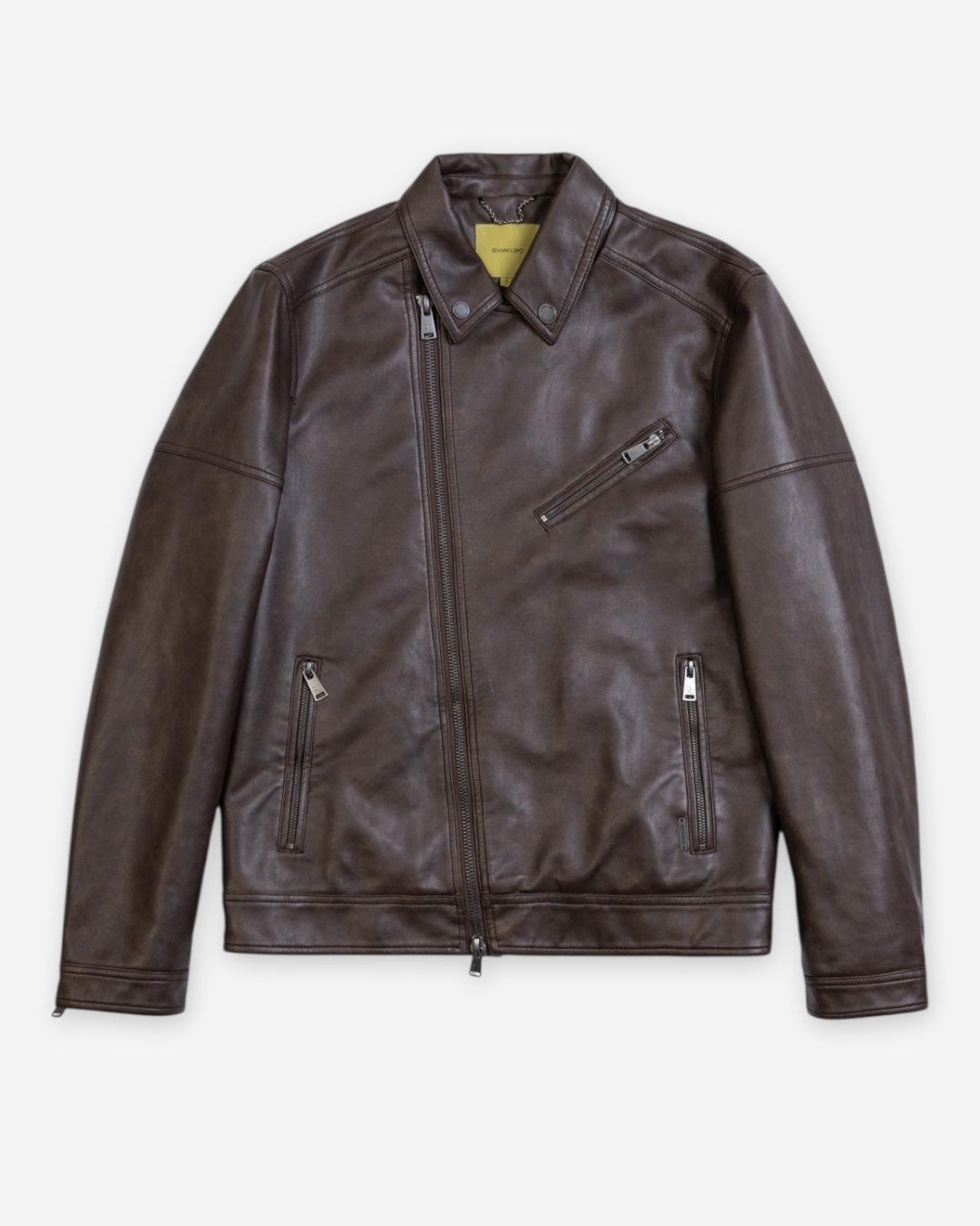 GIACCA MARRONE - STILE BIKER