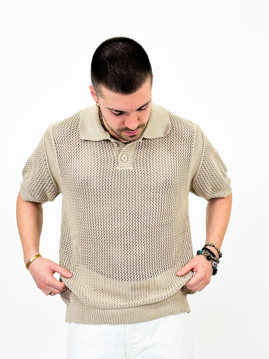 POLO MAGLIA TRAFORATA