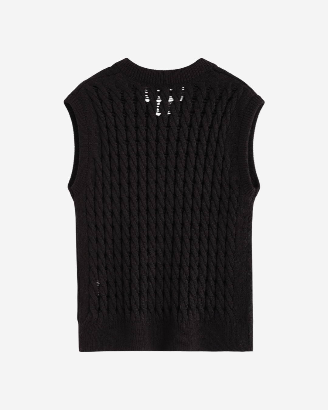 GILET IN MAGLIA INTRECCIATA