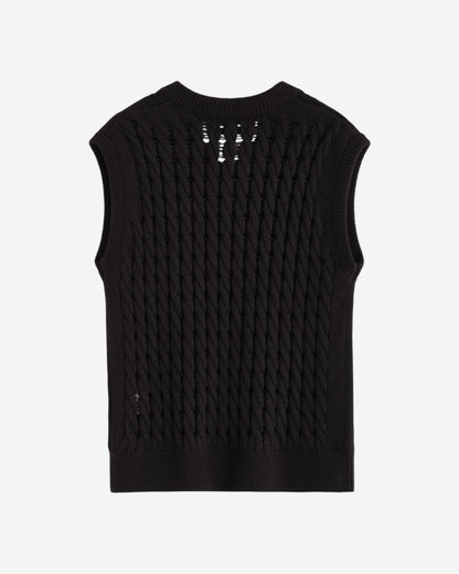 GILET IN MAGLIA INTRECCIATA