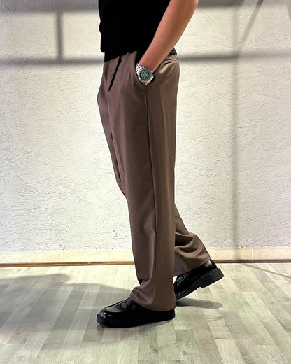 PANT AMPIO MARRONE