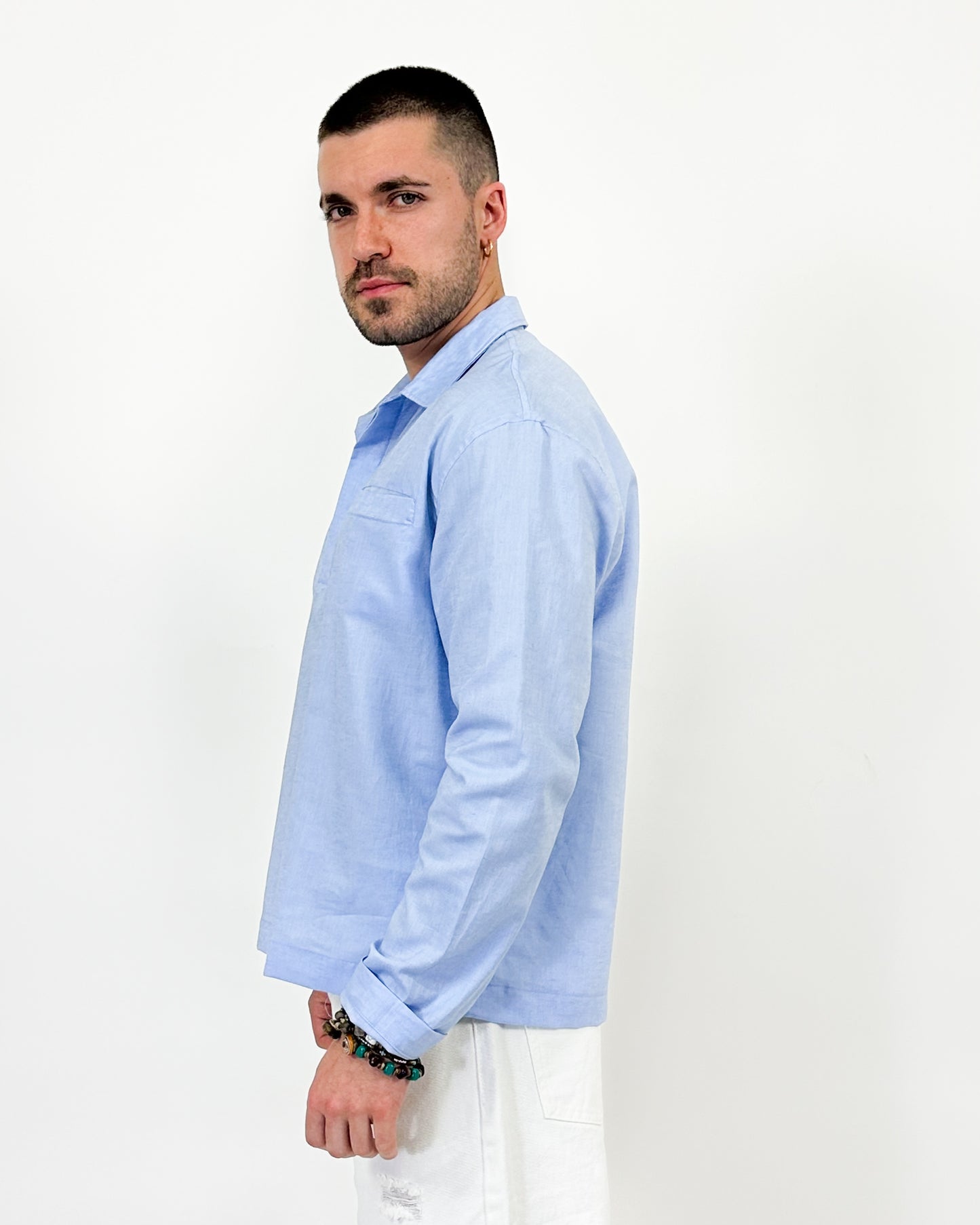 POLO IN COTONE - CELESTE