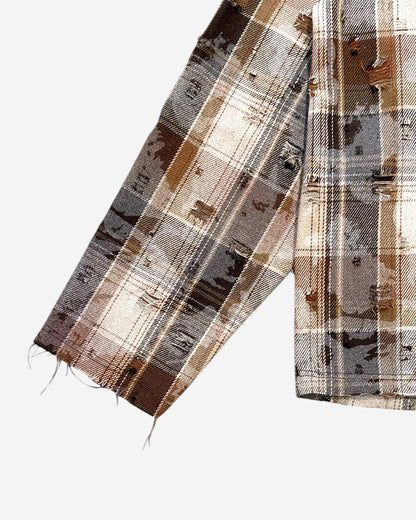 CAMICIA OVER A QUADRI MARRONE