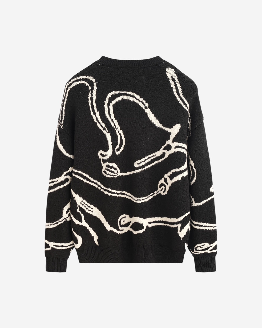 MAGLIONE OVER PATTERN GRAFICO