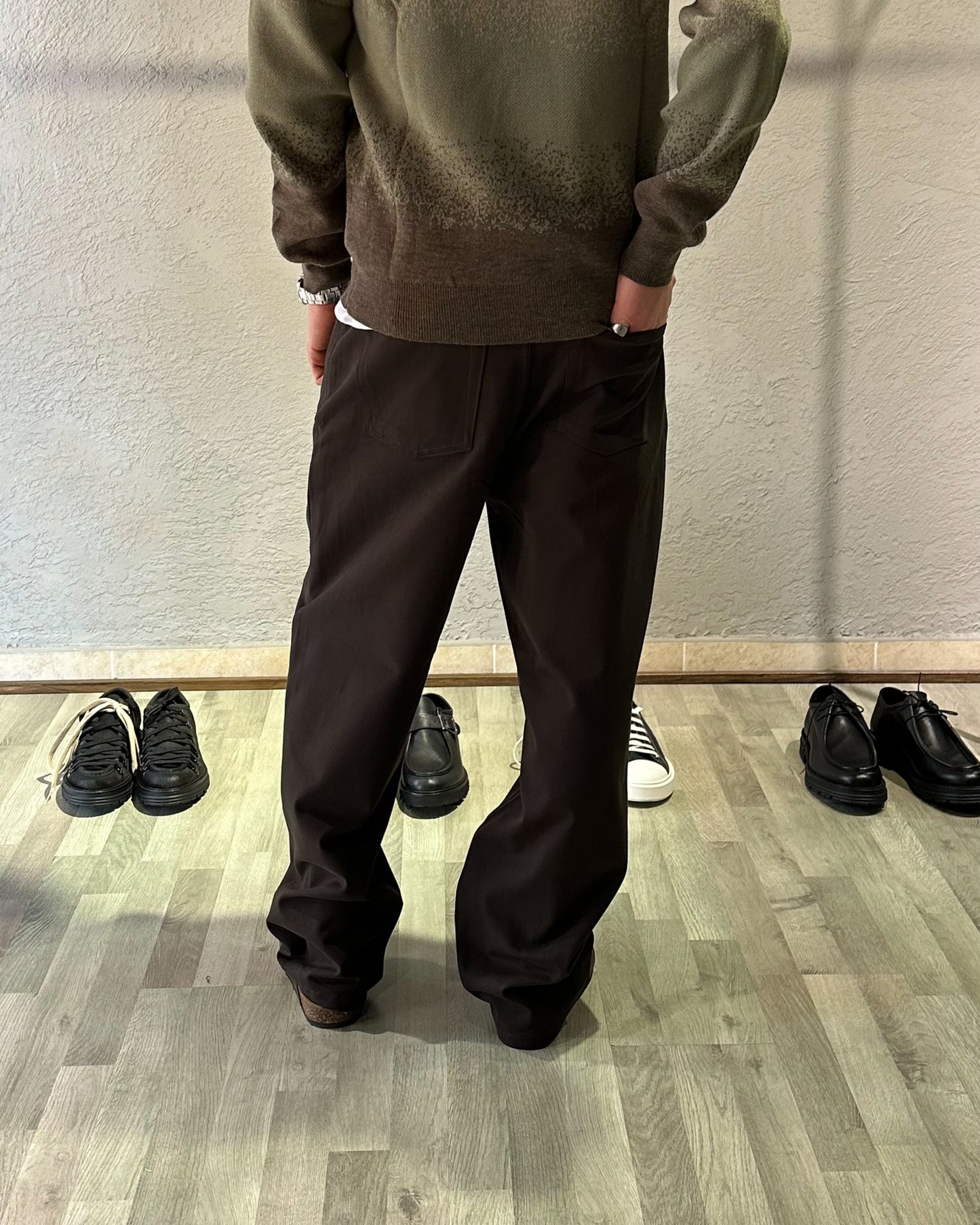 Pantalone Wide Fit – MARRONE