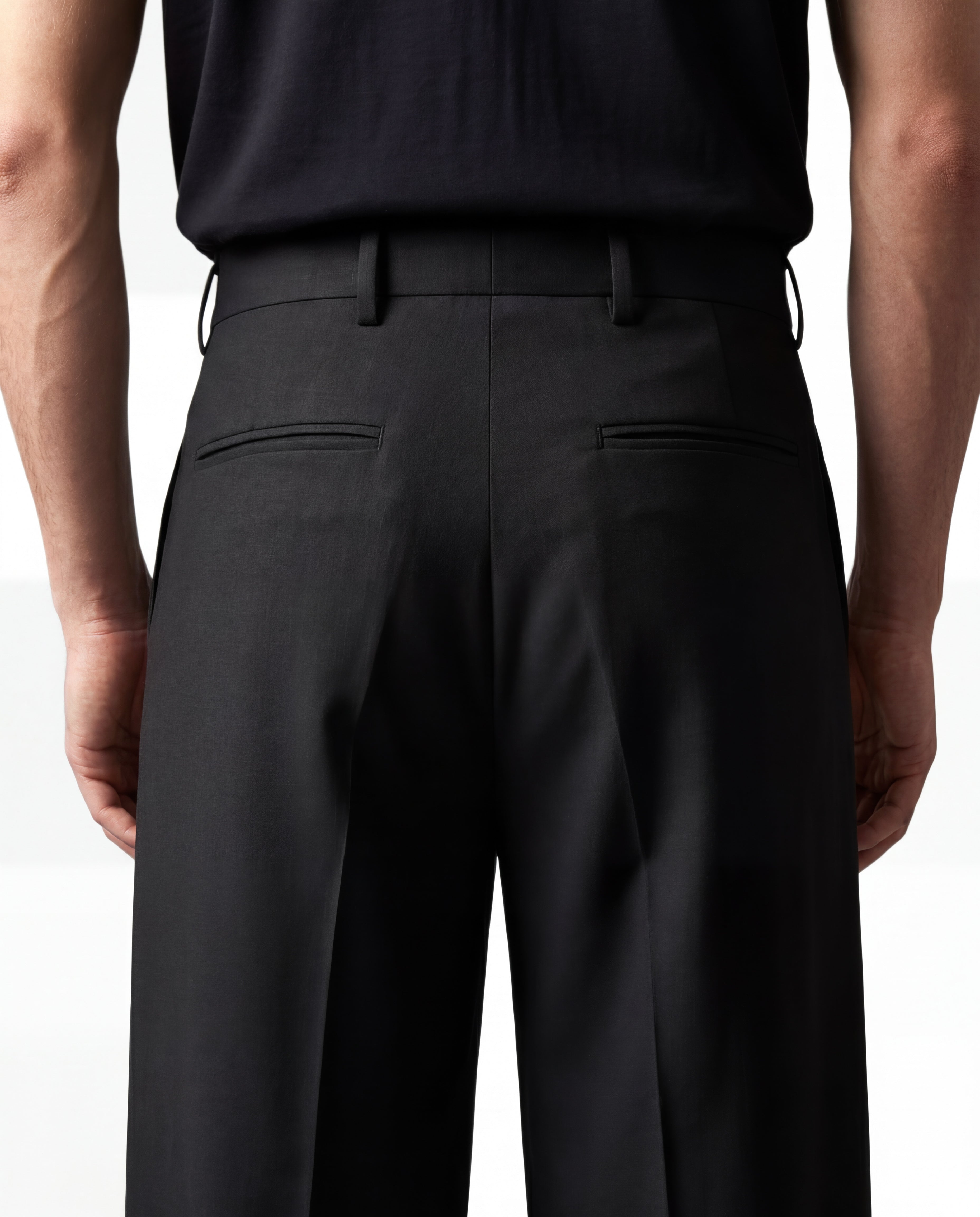 PANTALONE WIDE PENCE - NERO