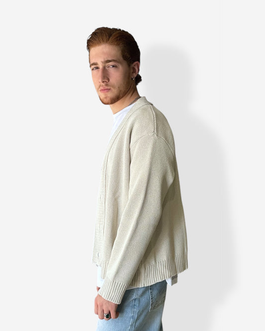 CARDIGAN CROP FIT - BEIGE CHIARO