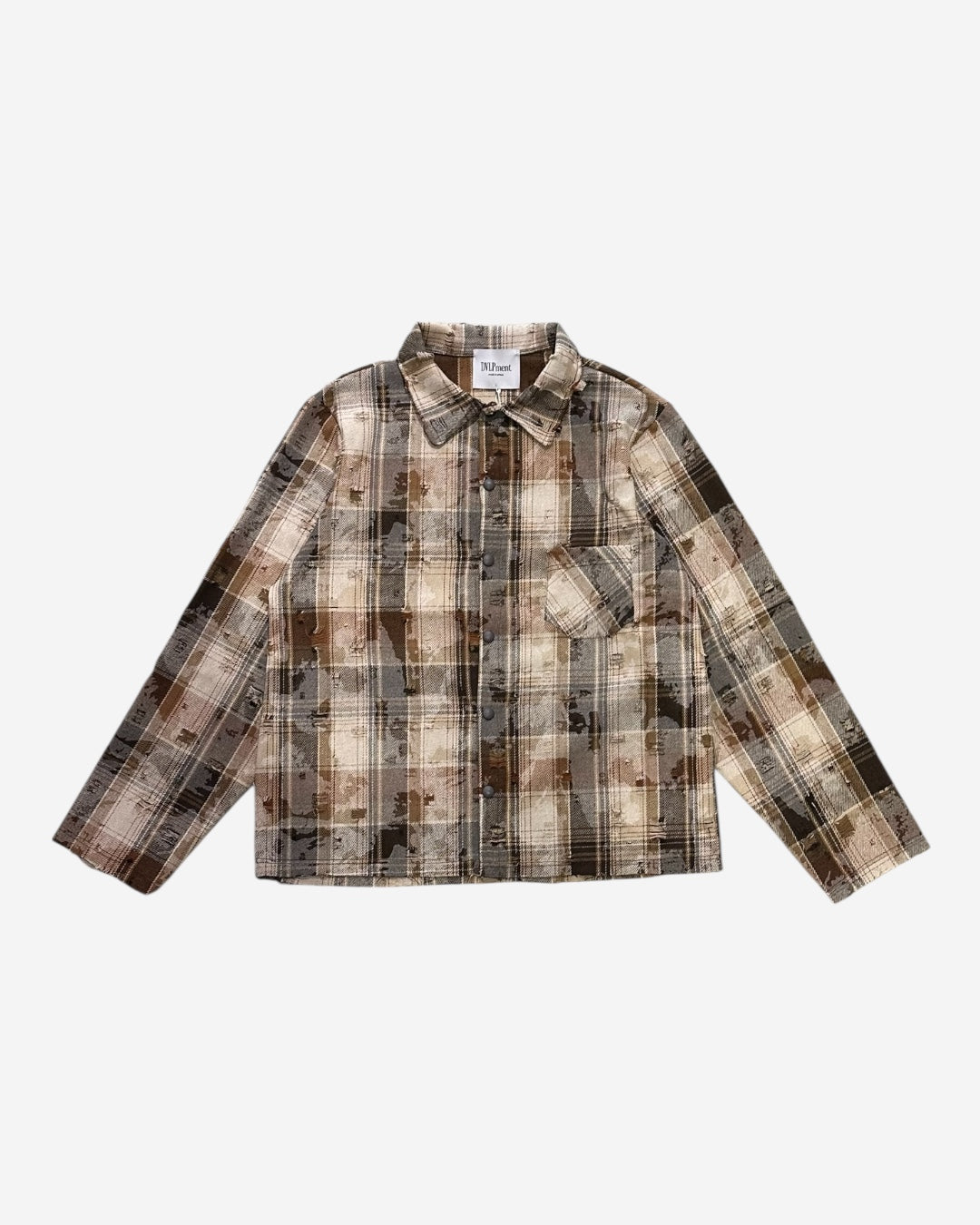 CAMICIA OVER A QUADRI MARRONE