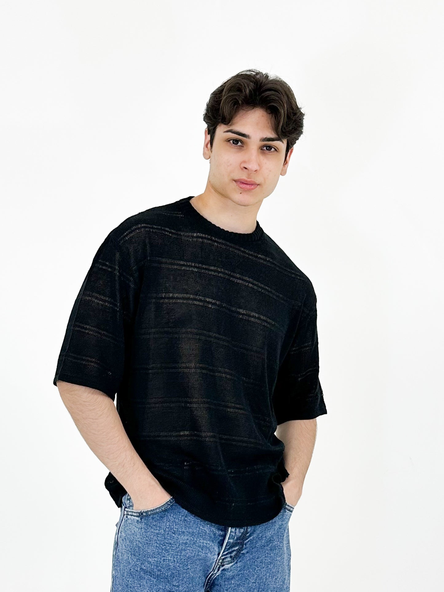 T-SHIRT IN MAGLIA TRAFORATA