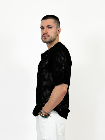 POLO MAGLIA TRAFORATA