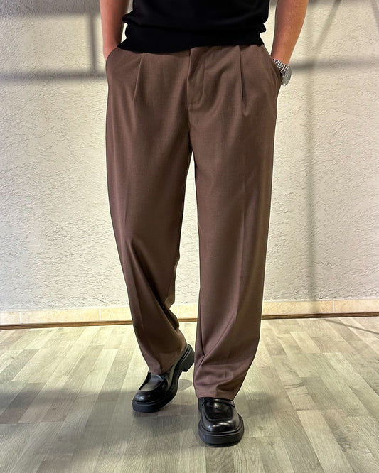 PANT AMPIO MARRONE