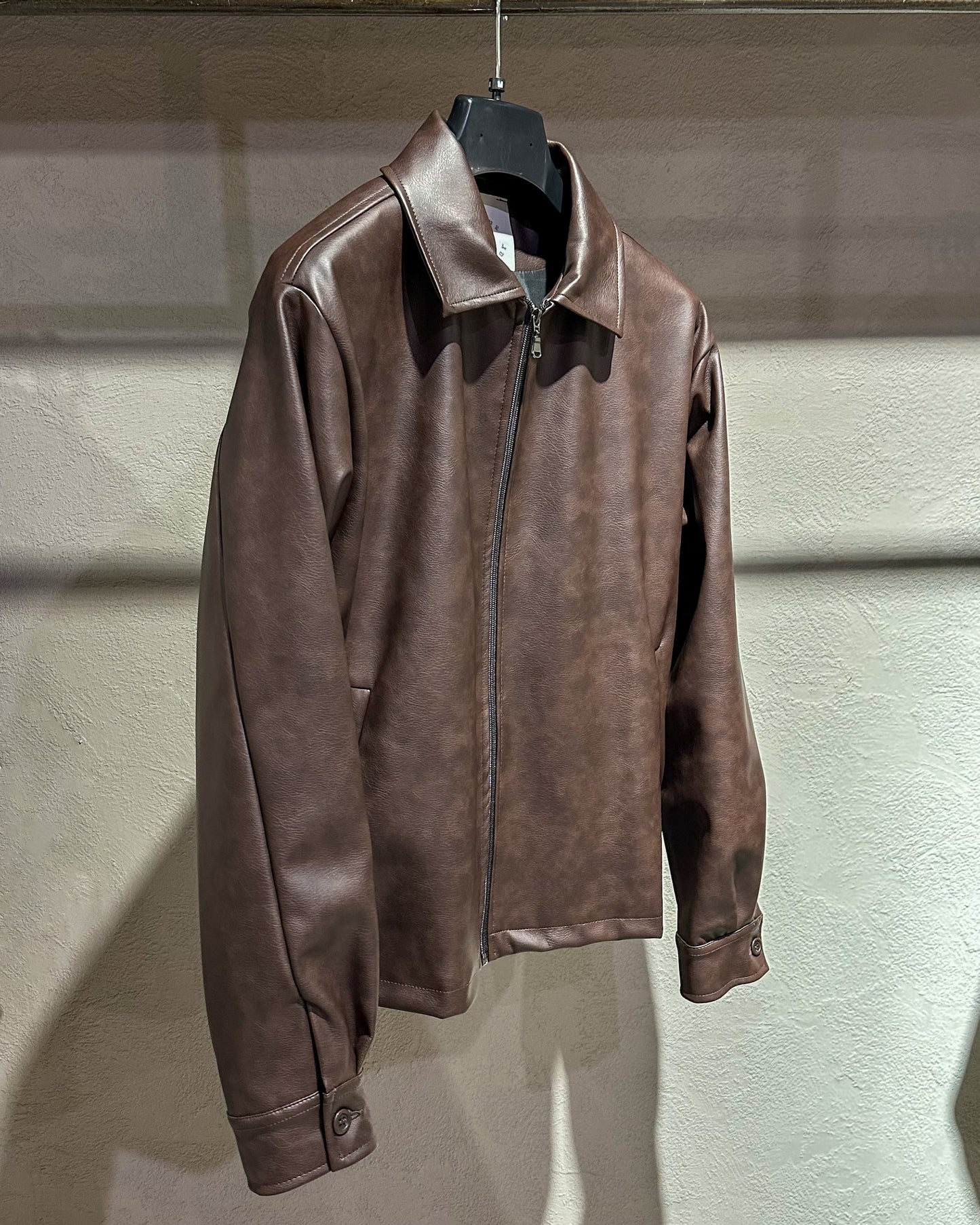 GIACCA MARRONE IN ECOPELLE