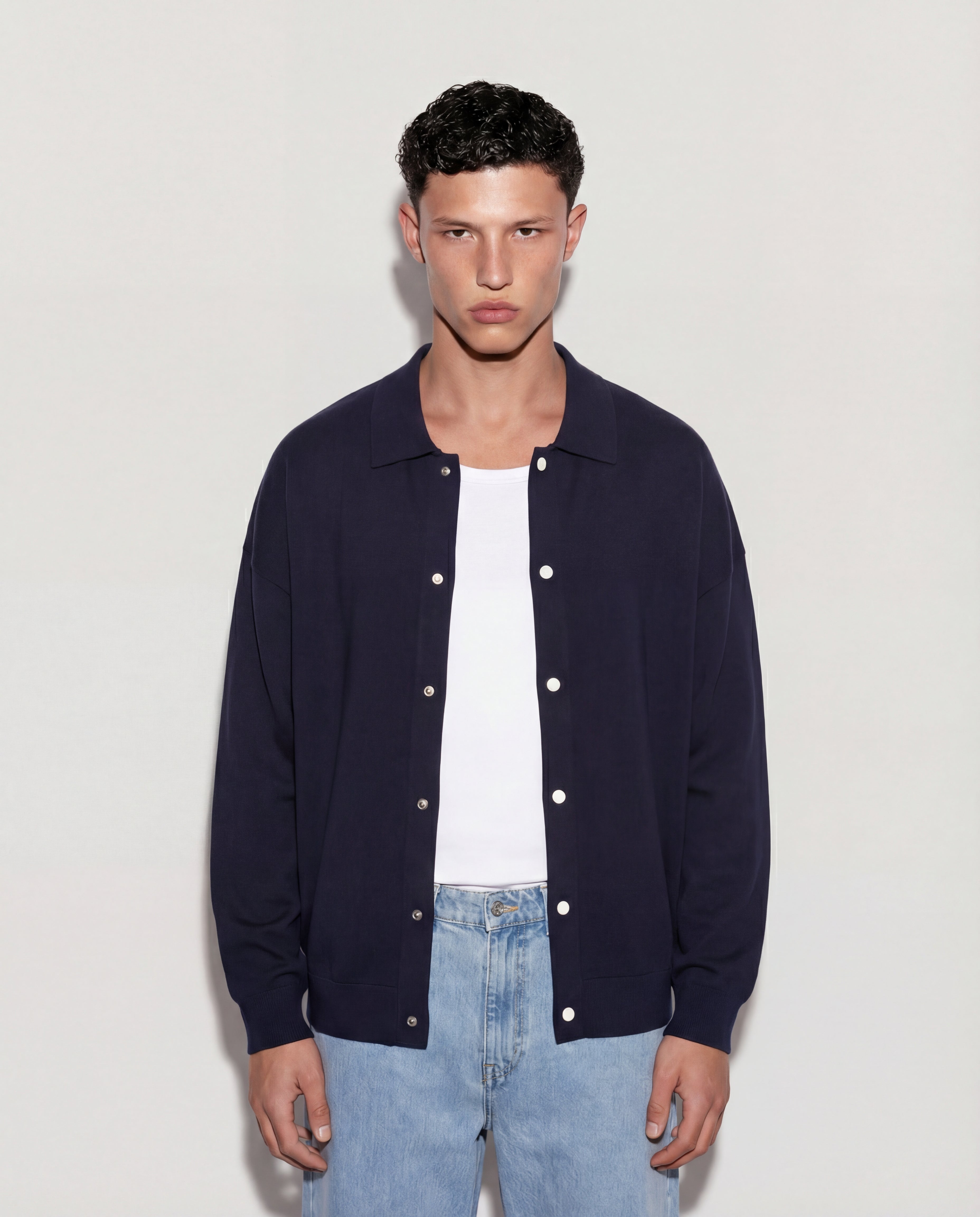 CARDIGAN STRUTTURATO - BLU