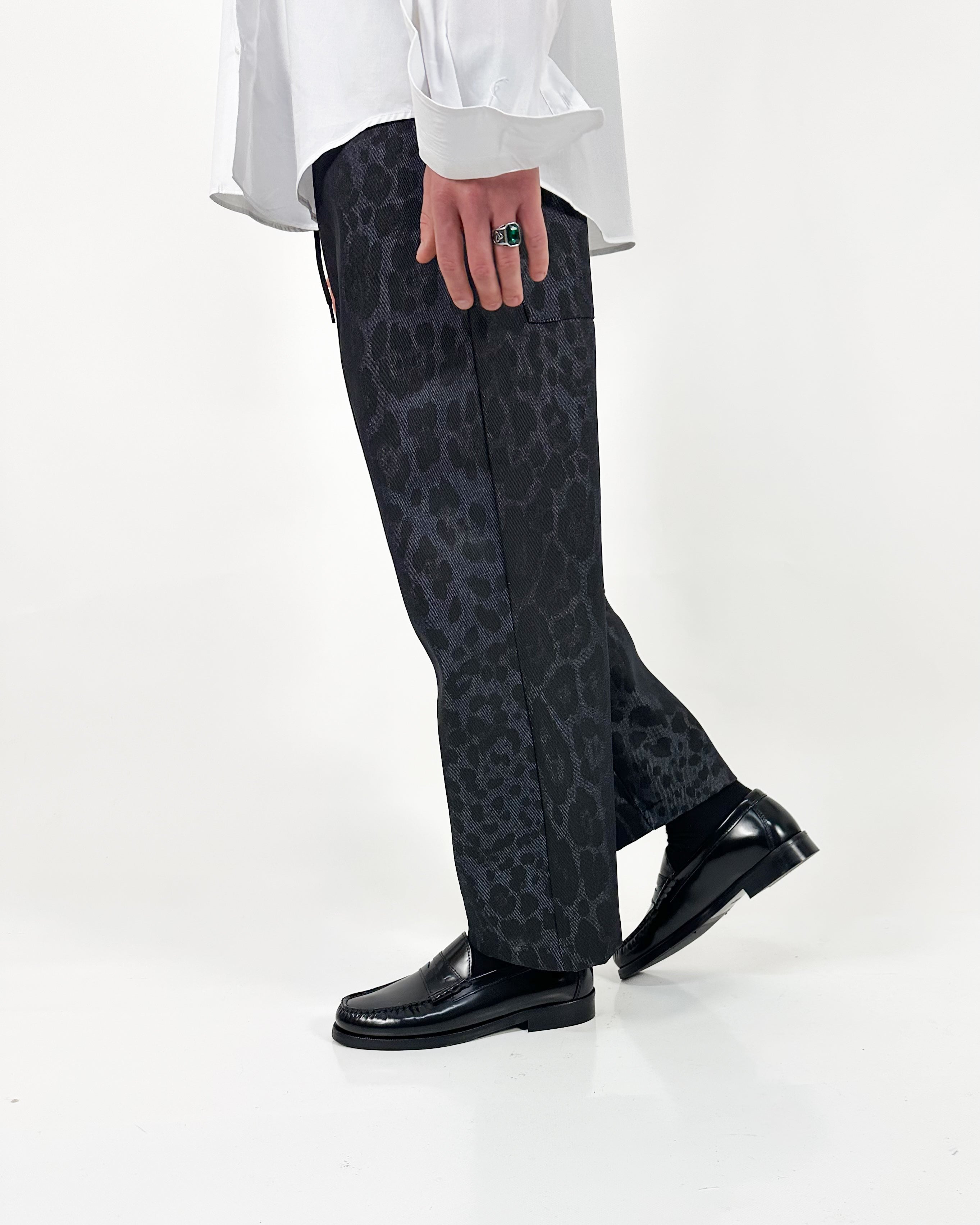 PANTALACCIO DENIM ANIMALIER