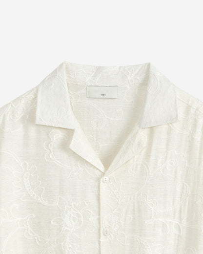 CAMICIA RICAMATA MISTO COTONE LINO