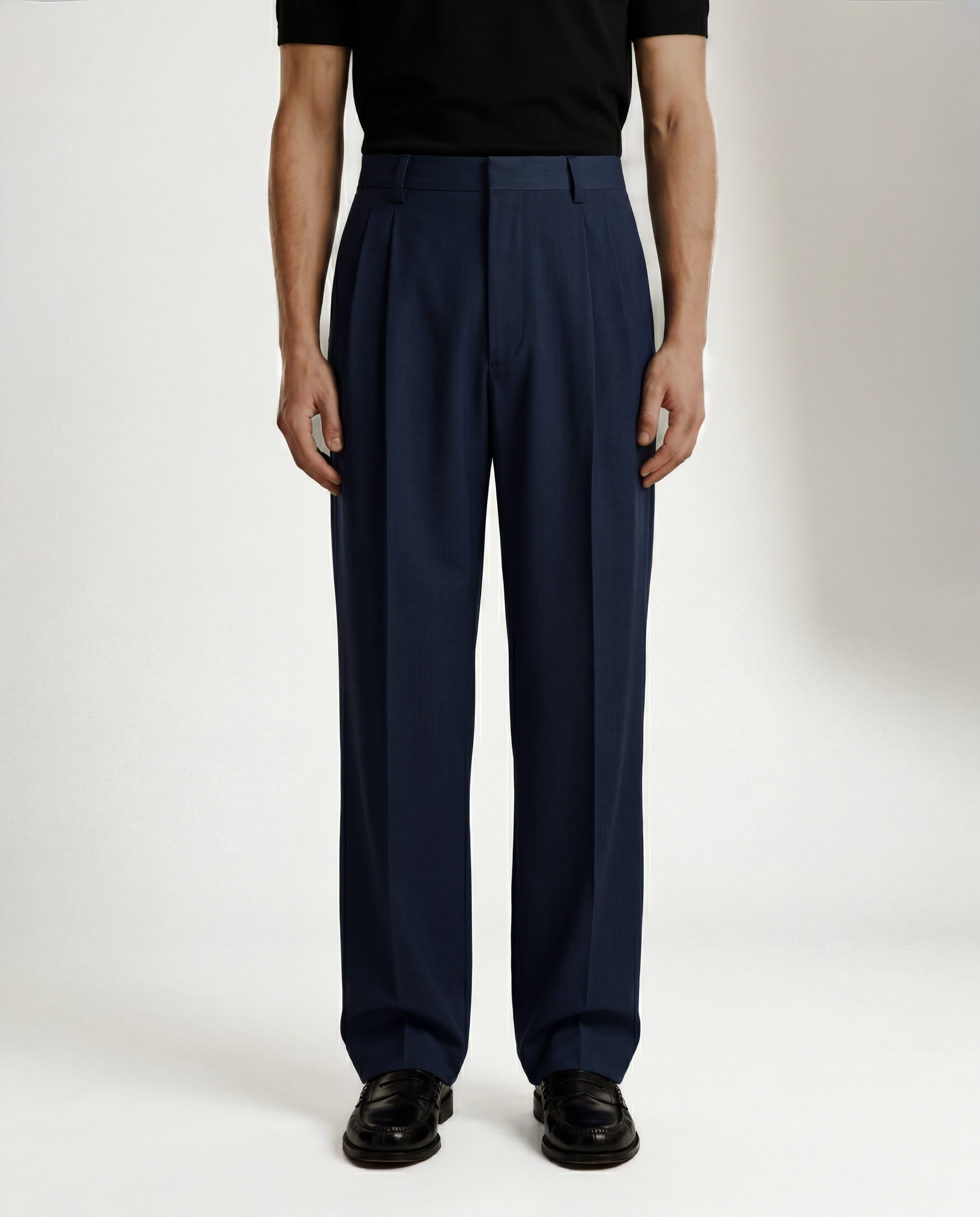 PANTALONE WIDE PENCE - BLU NAVY