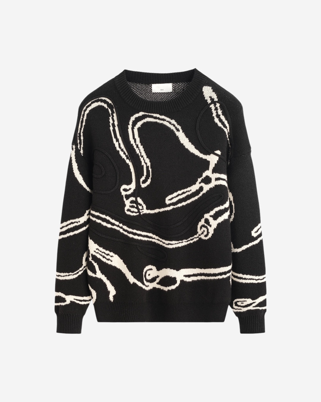 MAGLIONE OVER PATTERN GRAFICO