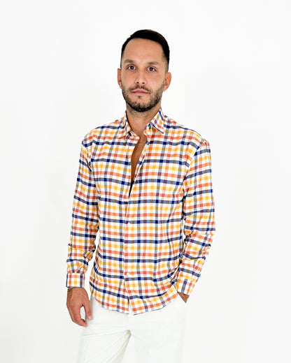 CAMICIA OVERSIZE IN FLANELLA LEGGERA