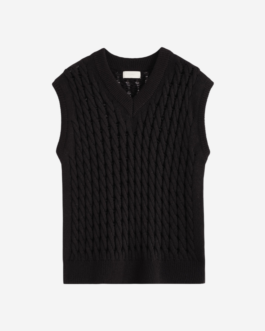 GILET IN MAGLIA INTRECCIATA