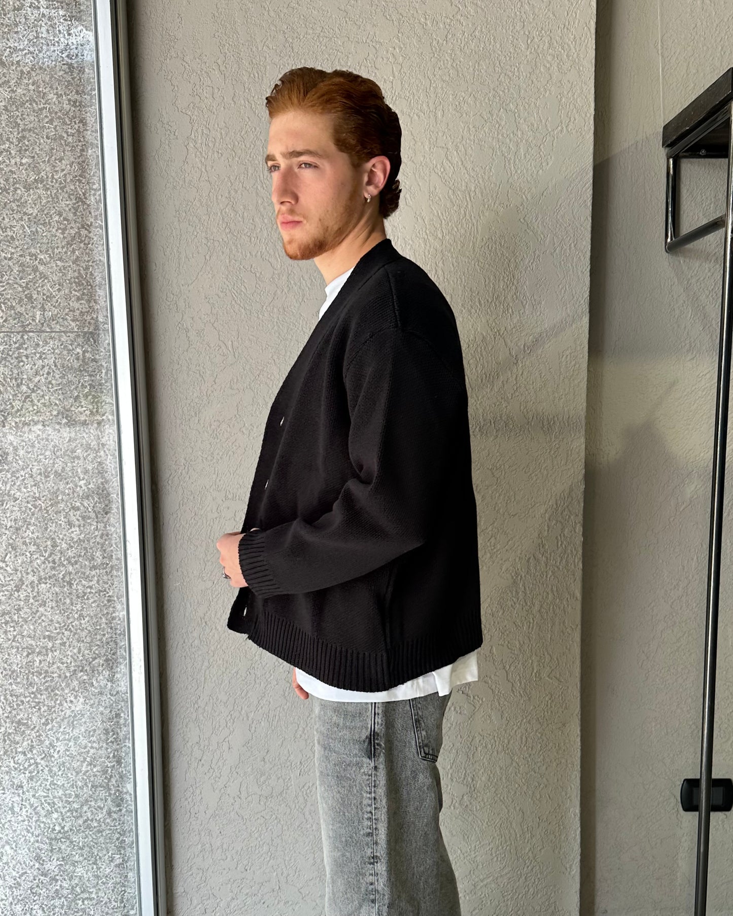 CARDIGAN CROP FIT - NERO