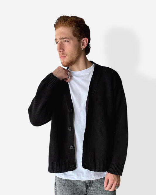 CARDIGAN CROP FIT - NERO