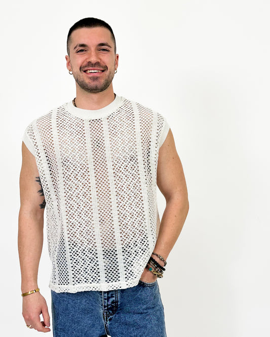 CANOTTA CROCHET PANNA