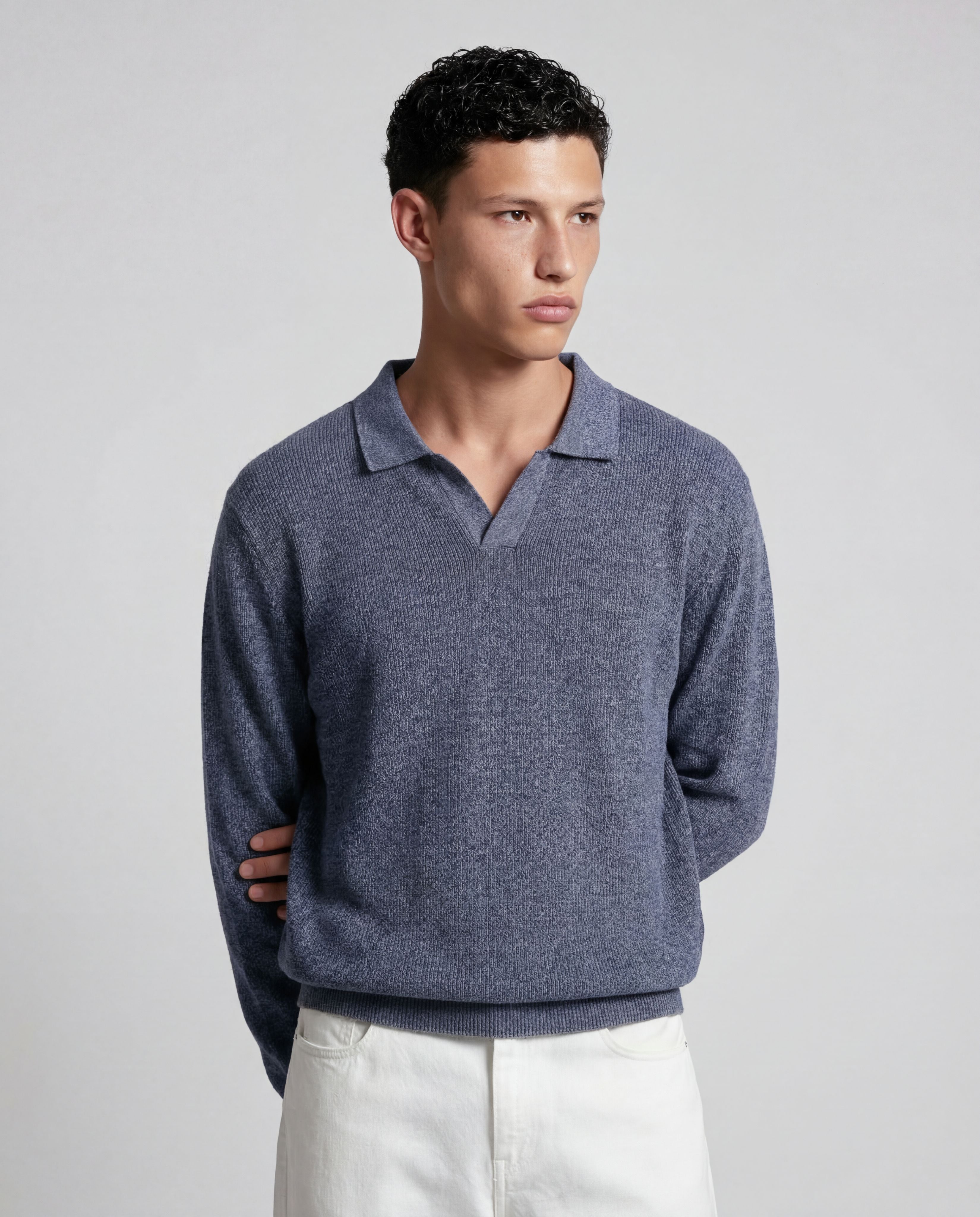 POLO IN MAGLIA - BLU