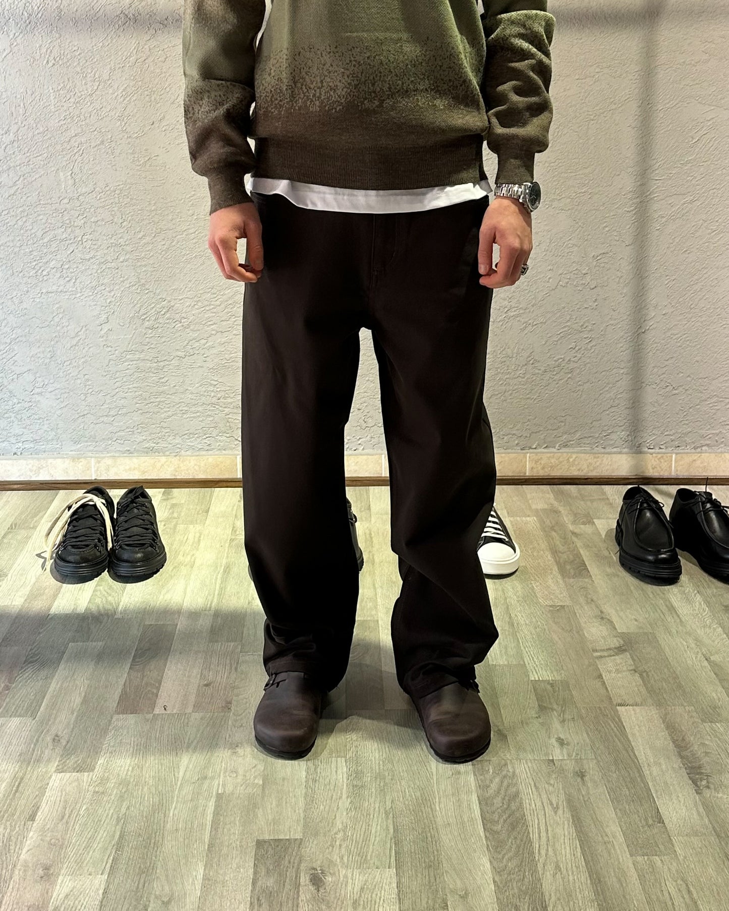 Pantalone Wide Fit – MARRONE