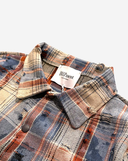 CAMICIA OVER A QUADRI BLU