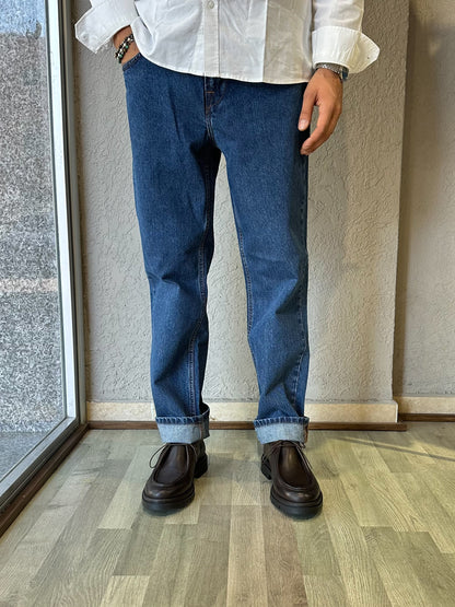 JEANS REGULAR FIT IN DENIM BLUE